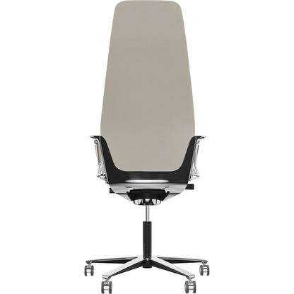 Signo 0185 ZÜCO Premium F leather office chair, upholstered backrest, white.