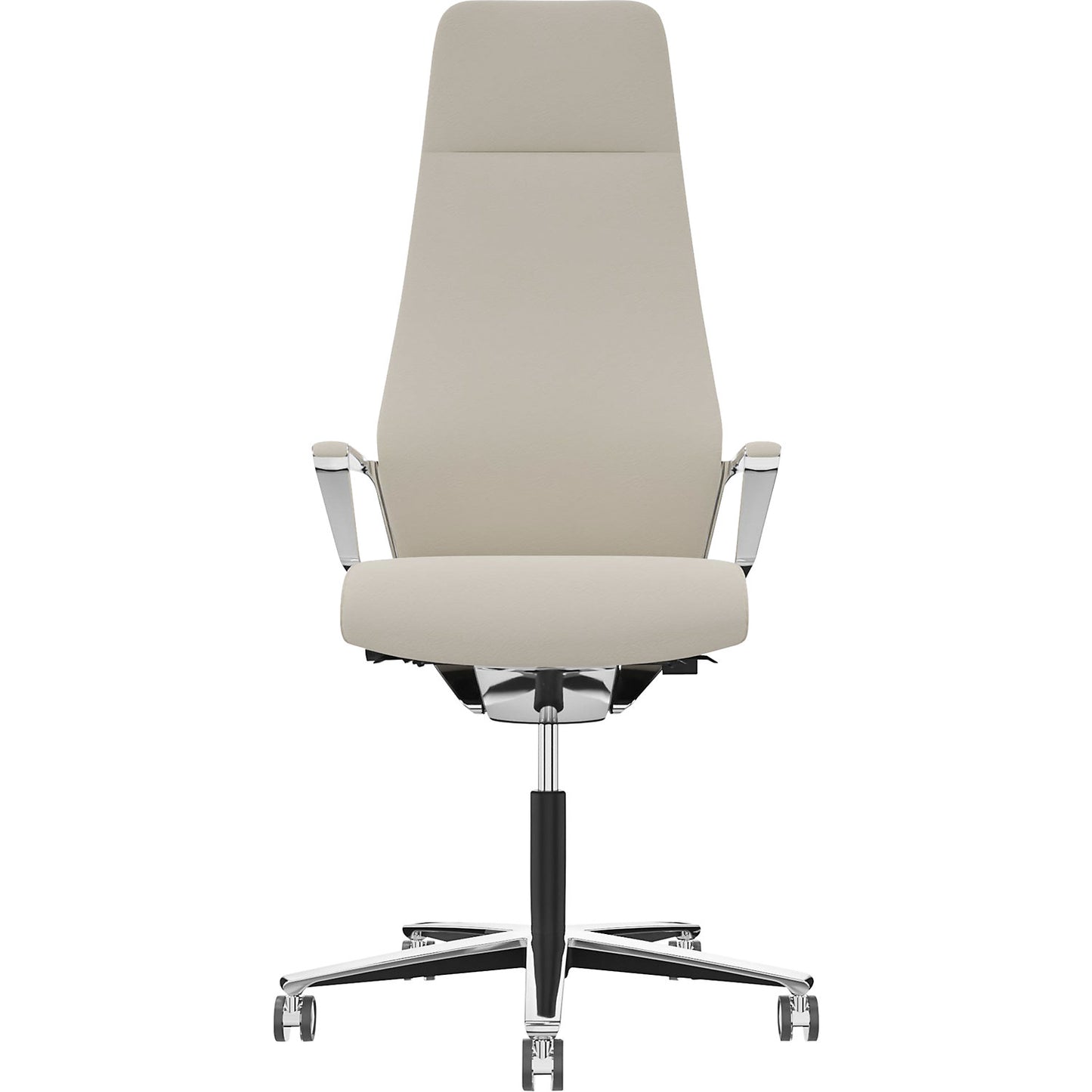 Signo 0185 ZÜCO Premium F leather office chair, upholstered backrest, white.