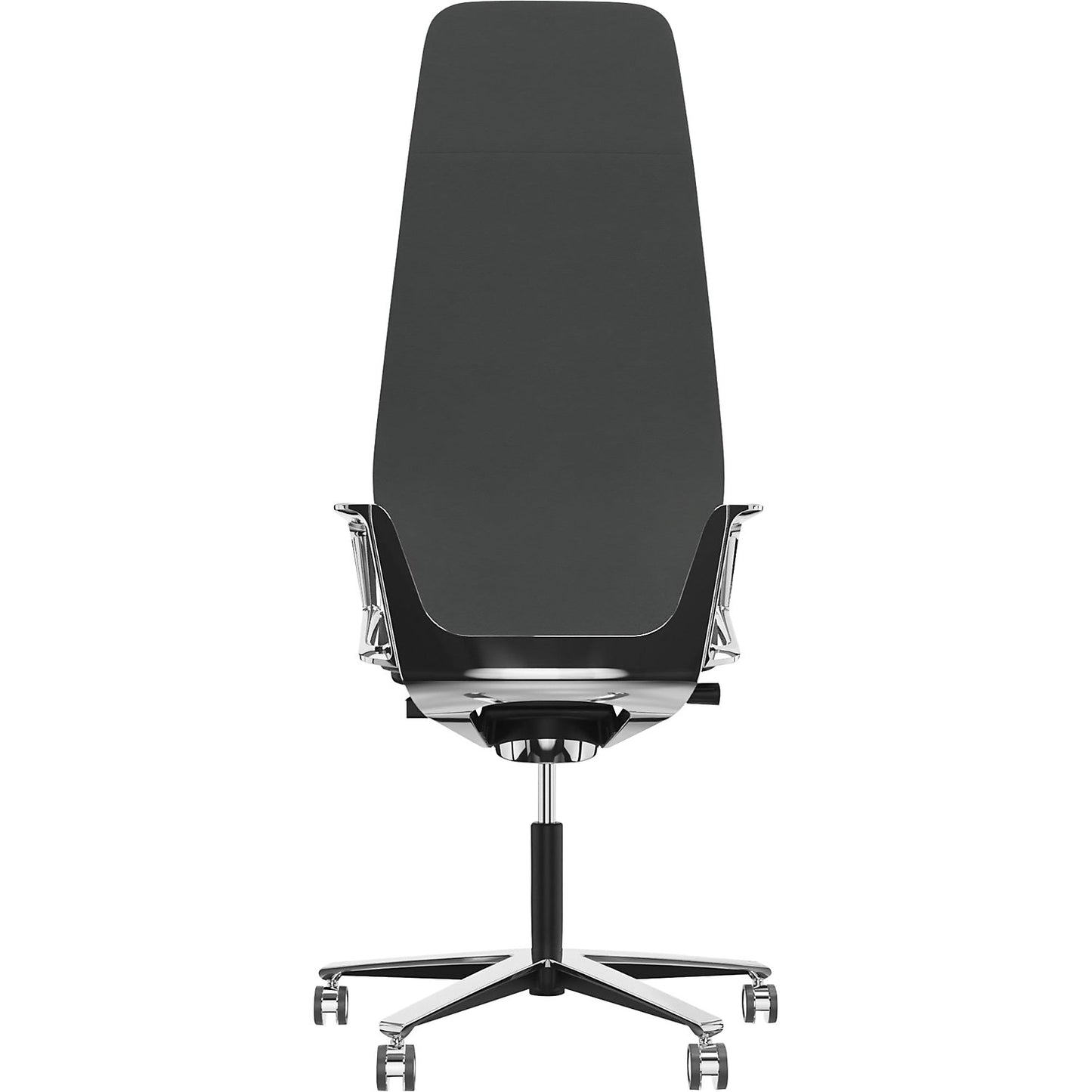 Signo 0185 ZÜCO Premium F leather office chair, upholstered backrest, anthracite grey.