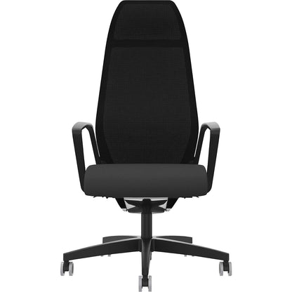 Selvio 0146 ZÜCO office chair, mesh backrest, black.