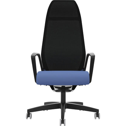 Selvio 0146 ZÜCO office chair, mesh backrest, light blue.