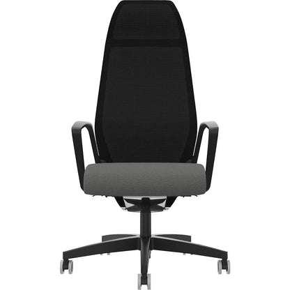 Selvio 0146 ZÜCO office chair, mesh backrest, anthracite metallic.