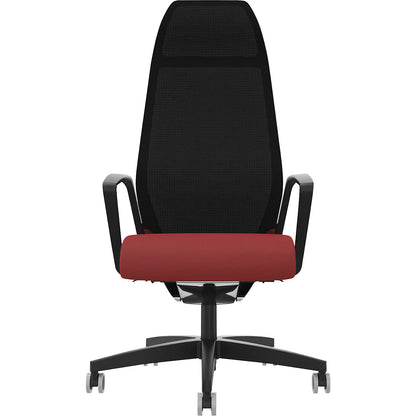Selvio 0146 ZÜCO office chair, mesh backrest, chilli red.