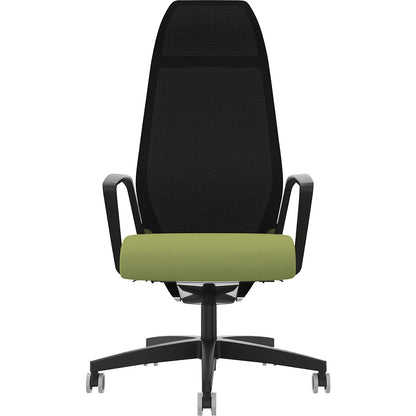 Selvio 0146 ZÜCO office chair, mesh backrest, light green.