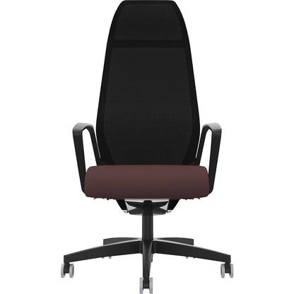 Selvio 0146 ZÜCO office chair, mesh backrest, ruby red.