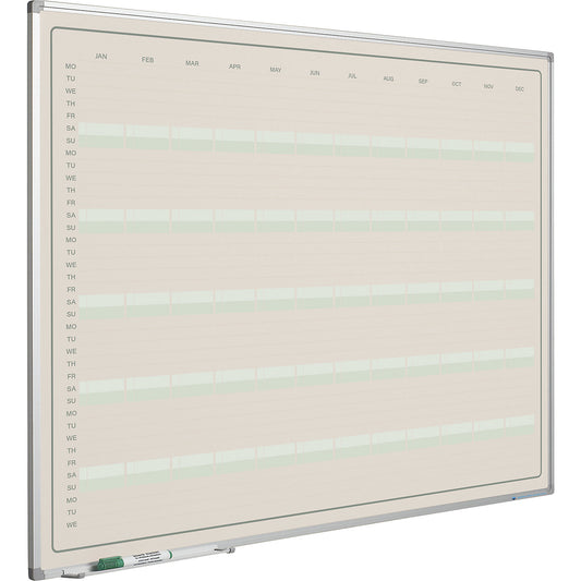 Elegance yearly planner, English, WxH 1200 x 880 mm.