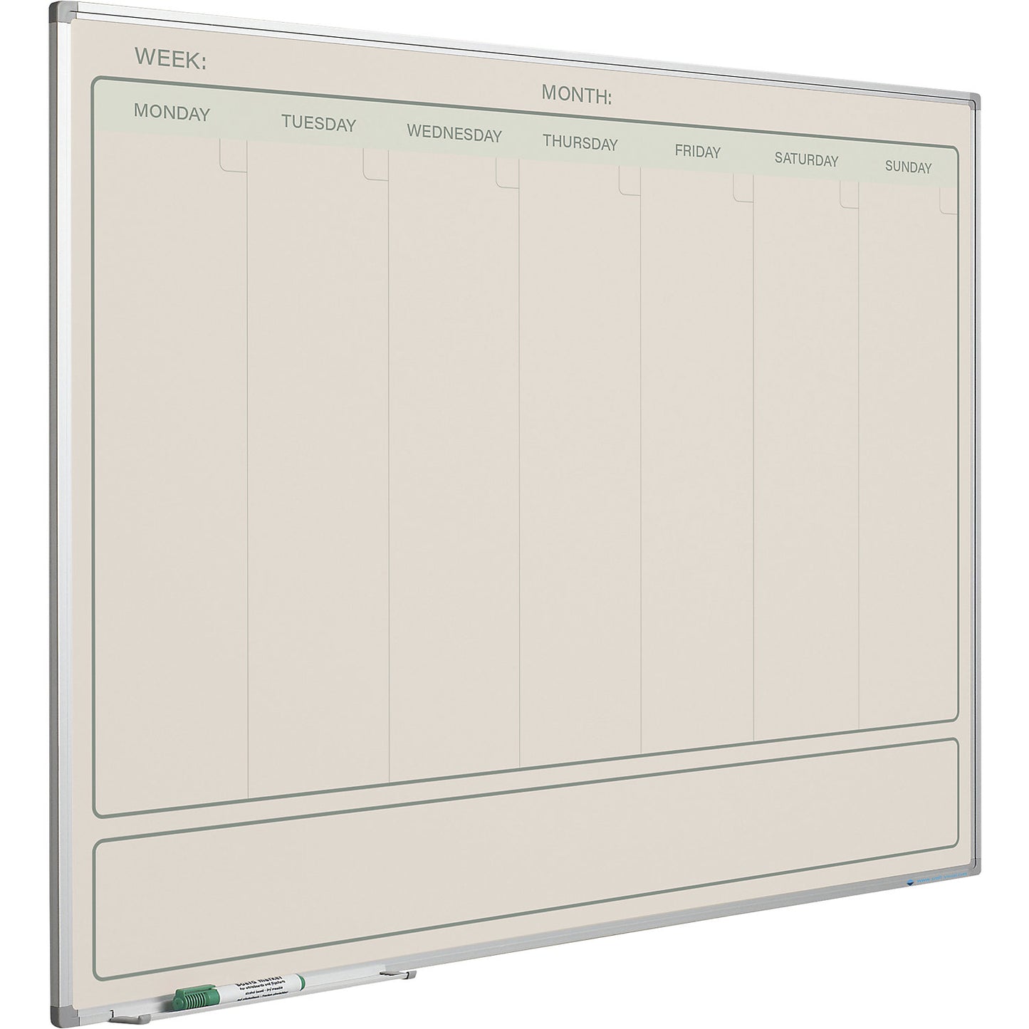 Elegance weekly planner, English, WxH 1200 x 880 mm.