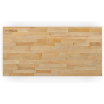 Workbench, modular system, height 740 - 1000 mm, WxD 1600 x 800 mm, solid beech worktop.