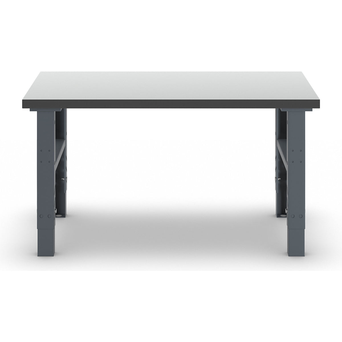 Workbench, modular system, height 740 - 1000 mm, WxD 1600 x 800 mm, hard laminate worktop.