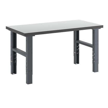 Workbench, modular system, height 740 - 1000 mm, WxD 1600 x 800 mm, hard laminate worktop.