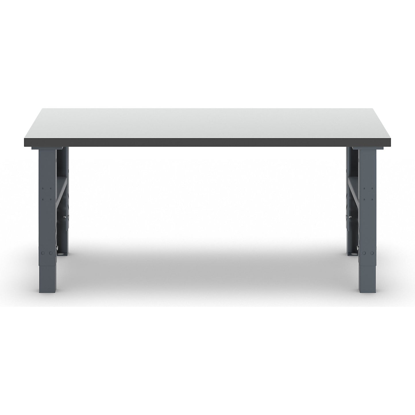 Workbench, modular system, height 740 - 1000 mm, WxD 2000 x 800 mm, hard laminate worktop.
