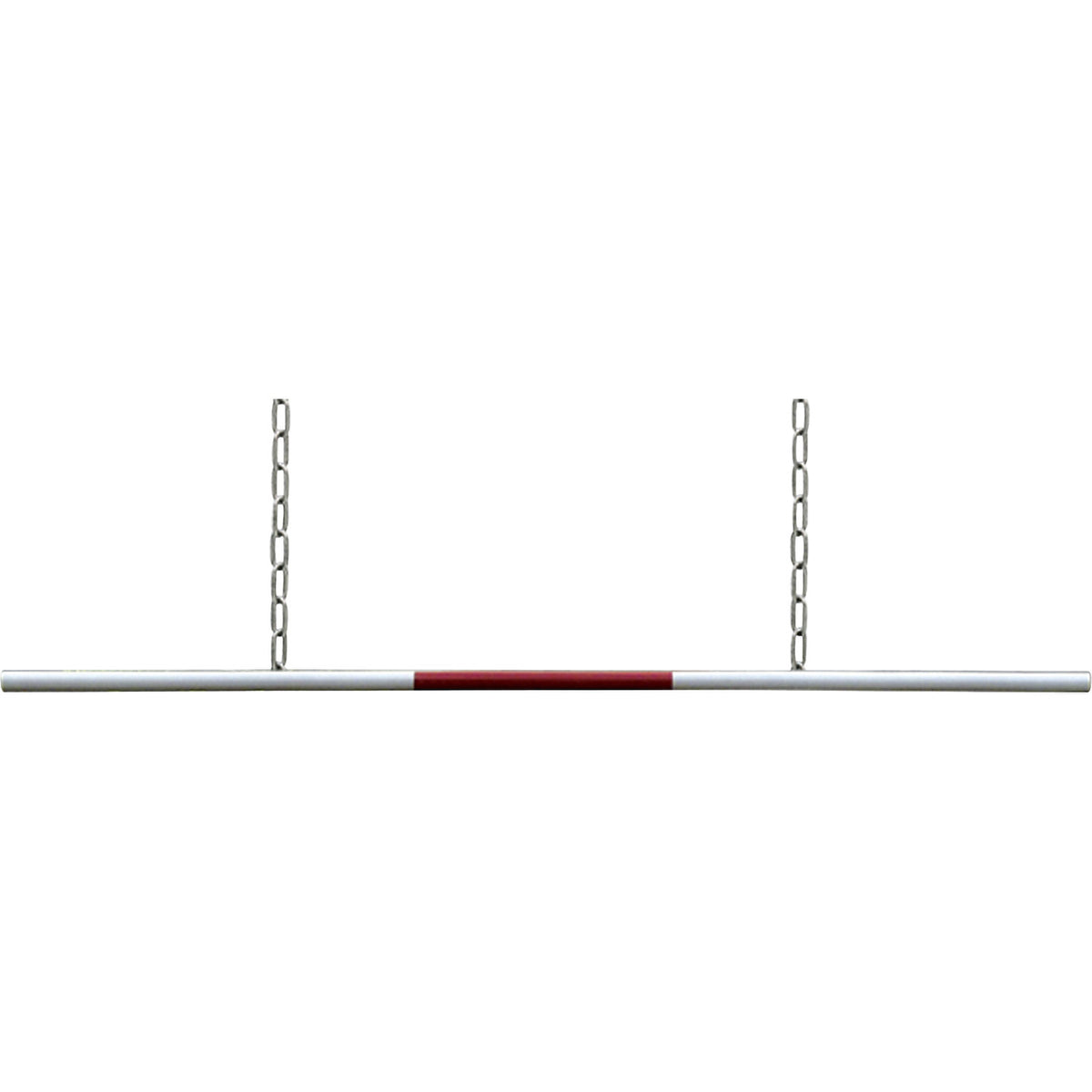 Barrier suspension for height limiters, width 2100 mm, red-white.
