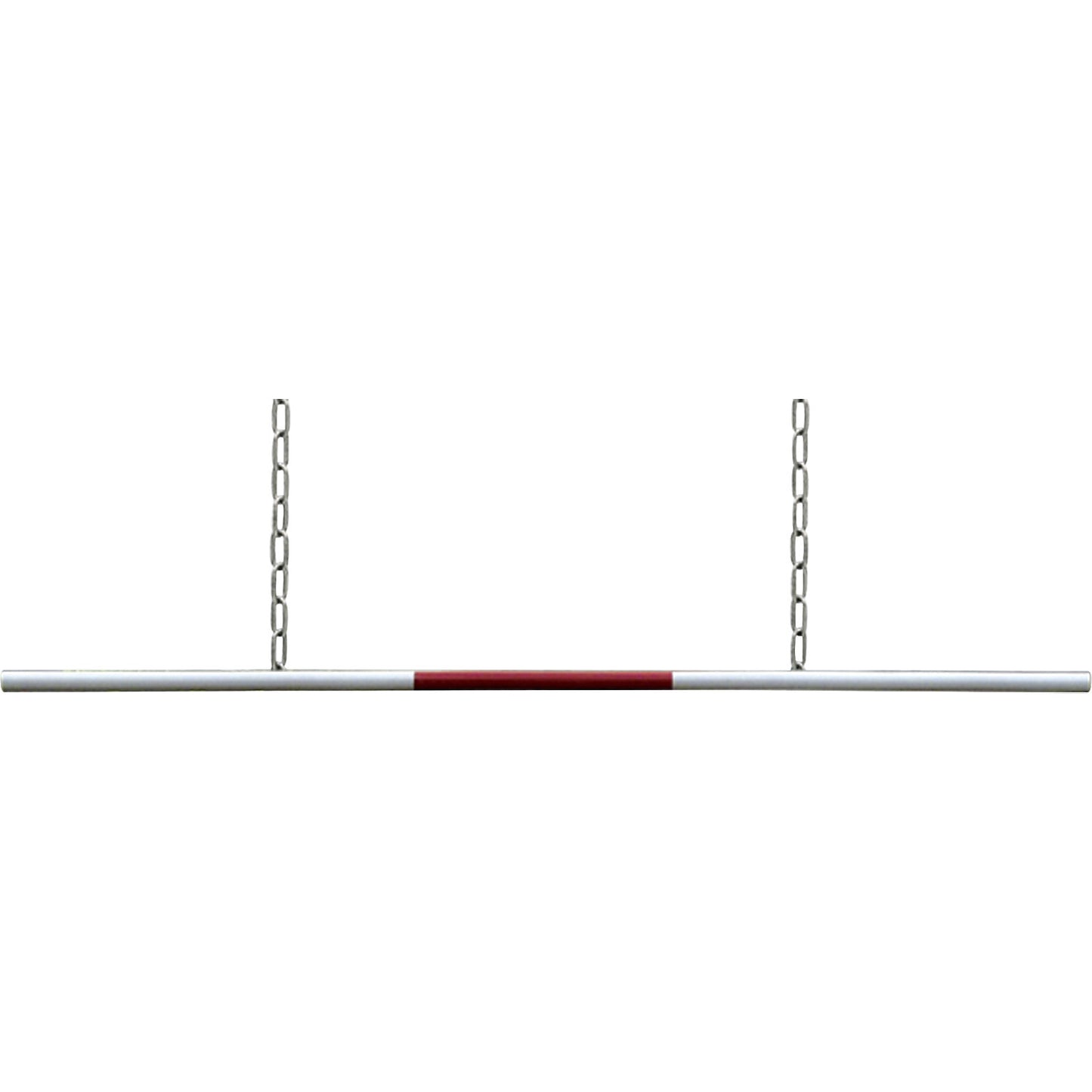 Barrier suspension for height limiters, width 2100 mm, red-white.
