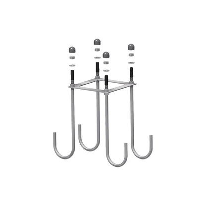 HBS 50 floor anchor, for support arm, hole pattern 210 x 210 mm.