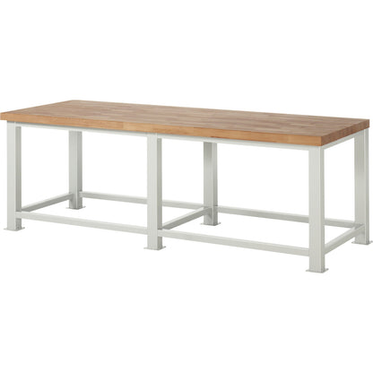 Heavy-duty workbench, without substructure, WxD 2500 x 900 mm, max. load 2500 kg.