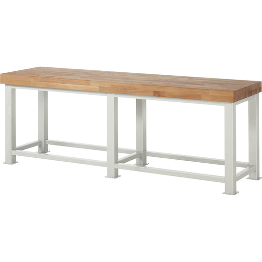 Heavy-duty workbench, without substructure, WxD 2500 x 700 mm, max. load 4500 kg.