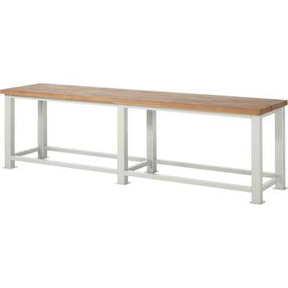Heavy-duty workbench, without substructure, WxD 3000 x 700 mm, load capacity 2500 kg.