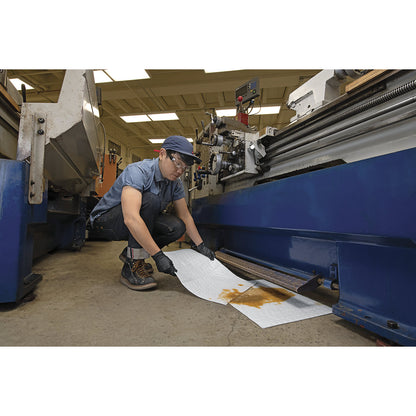 Oil-Only absorbent fleece roll, medium-weight version, LxW 61 m x 760 mm.