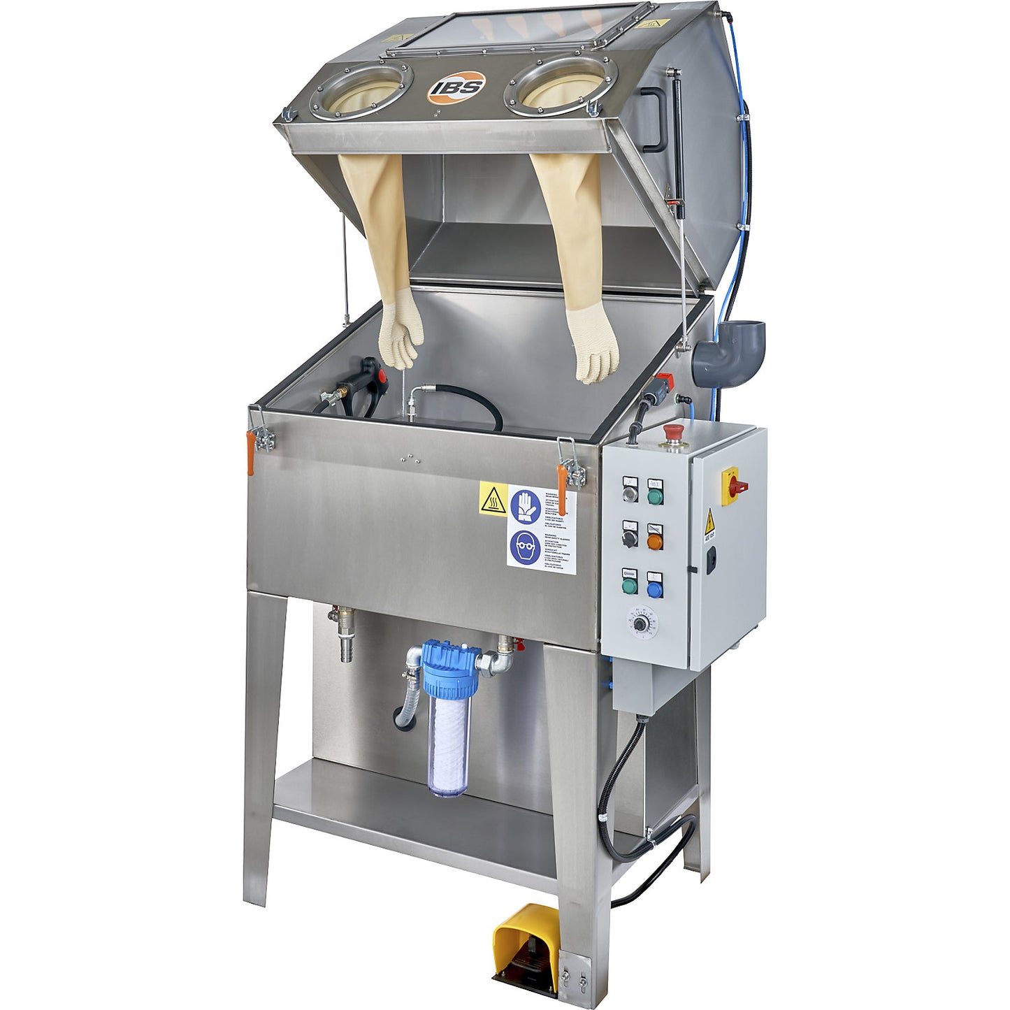 Parts cleaning device type WD-100, load capacity 50 kg, work surface WxD 790 x 590 mm.