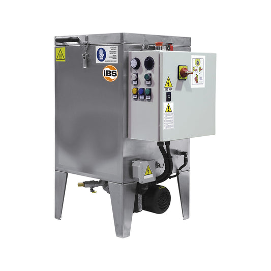 Automatic parts cleaner MINI 36, load capacity 70 kg, work surface WxD 380 x 380 mm.