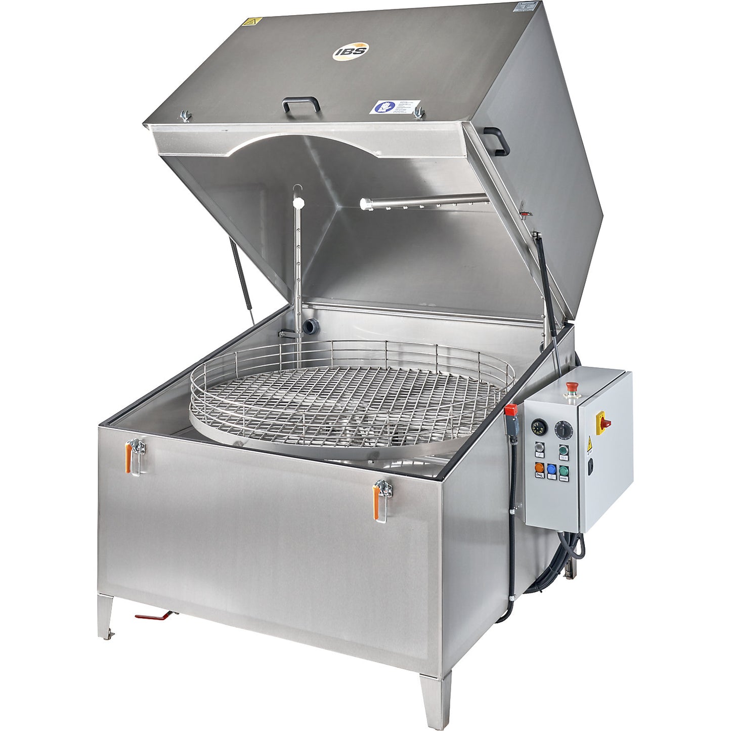 Parts cleaner type Jumbo 115-2, load capacity 350 kg, HxWxD 1495 x 1570 x 1510 mm.