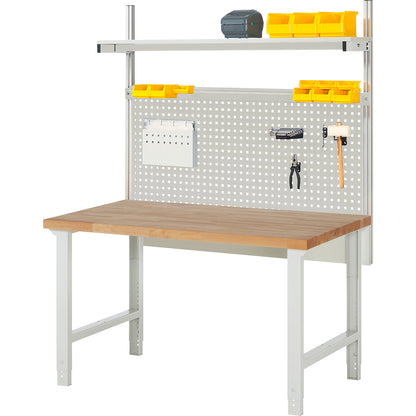 Workbench with Series 7000 modular design, with modular system 1, WxD 1500 x 900 mm.