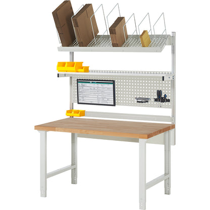 Workbench with Series 7000 modular design, with modular system 3, WxD 1500 x 900 mm.