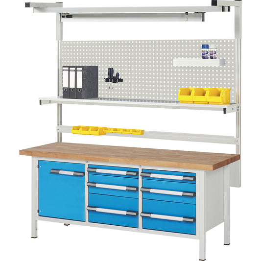 , with system structure 8, WxD 2000 x 700 mm.