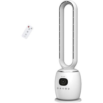 Bladeless tower fan, HxWxD 860 x 230 x 230 mm, white.
