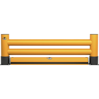 Impact protection barrier, double plank with floor barrier, length 2000 mm.