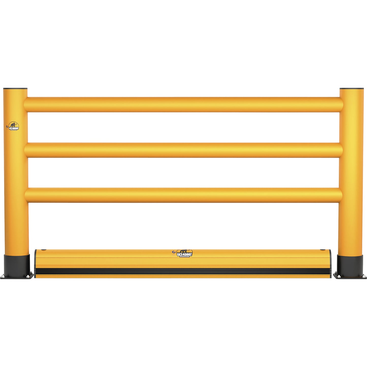 Handrail, 3 crossbars with floor barrier, length 2000 mm.