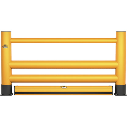 Handrail, double plank, 1 crossbar, floor barrier, length 2 m.