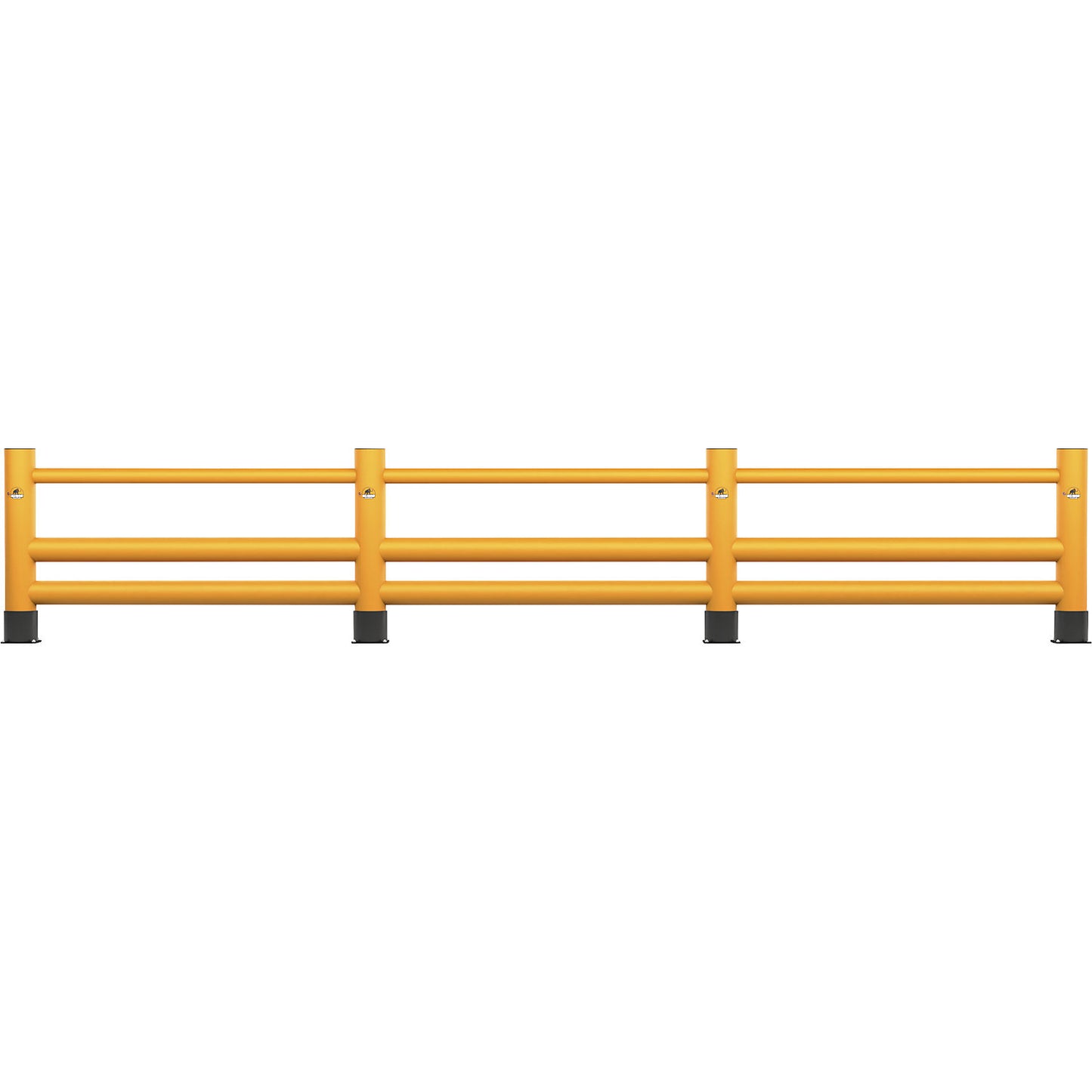 Handrail, double plank, 1 cross bar, length 4 m.