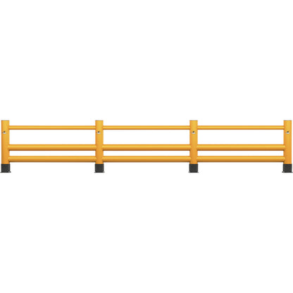 Handrail, double plank, 1 cross bar, length 4 m.