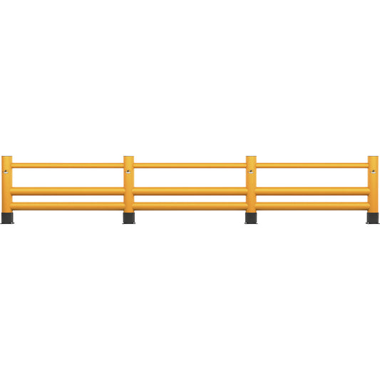 Handrail, double plank, 1 cross bar, length 10 m.