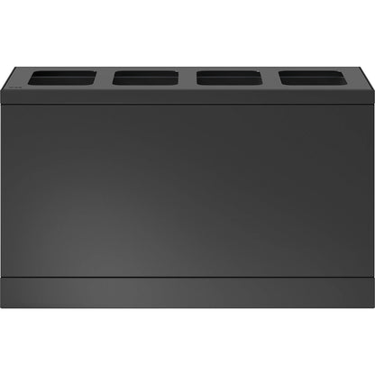 Bica Basic recycling bin, capacity 4 x 10 l, charcoal.