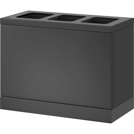 Bica Basic recycling bin, capacity 3 x 10 l, charcoal.