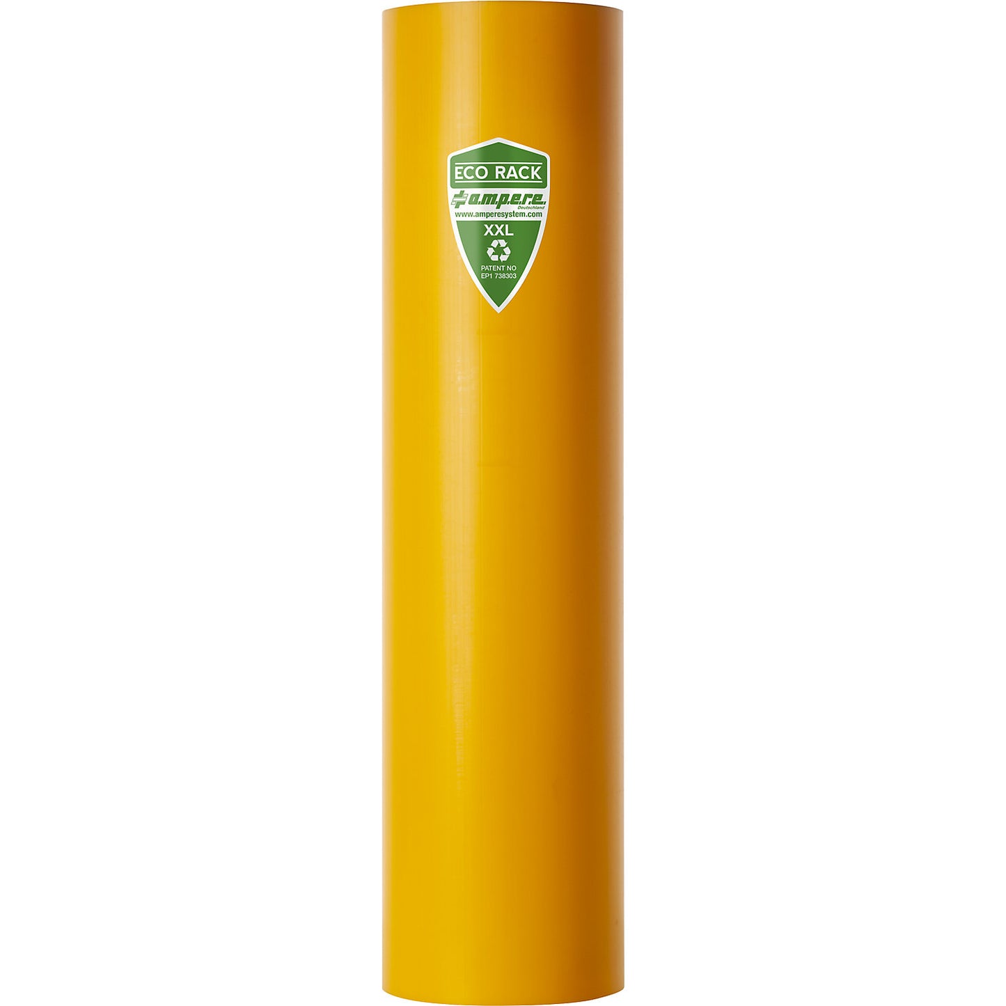 Impact protection for pallet racking, made of recycled plastic, upright frame width 110 - 130 mm.