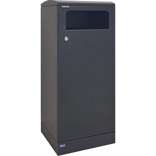 Outdoor waste bin, capacity 100 l, charcoal.