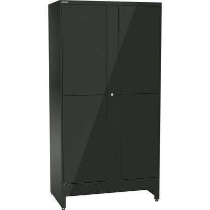 E-Multicabinet compartment locker, extension module, HxWxD 1970 x 1000 x 580 mm, 2 x 2 compartments, black.