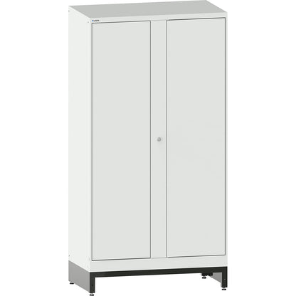 E-Multicabinet compartment locker, extension module, HxWxD 1970 x 1000 x 580 mm, 2 x 1 compartment, light grey.