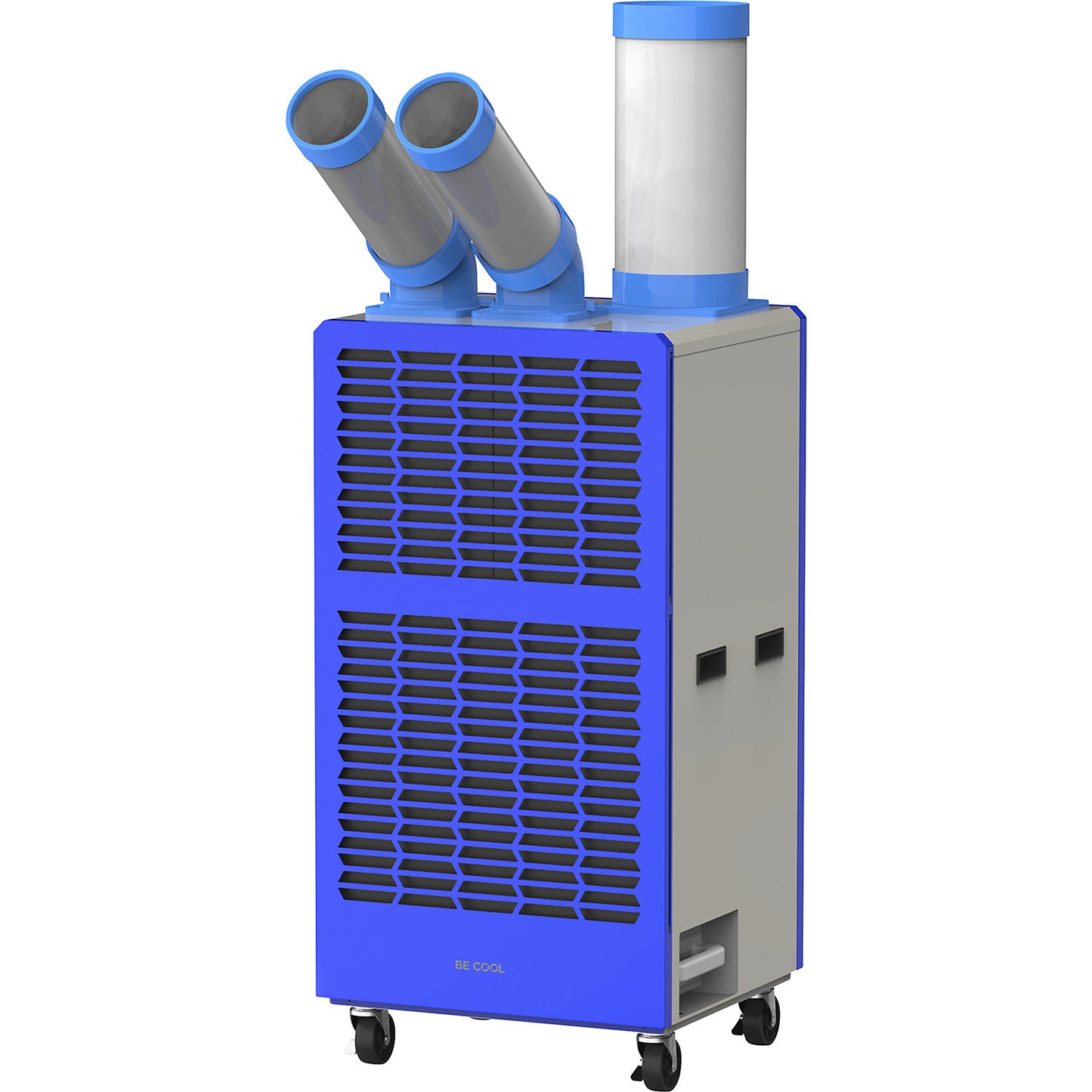 Industrial air conditioner 15,000 BTU, for room size 38 m², grey/blue.