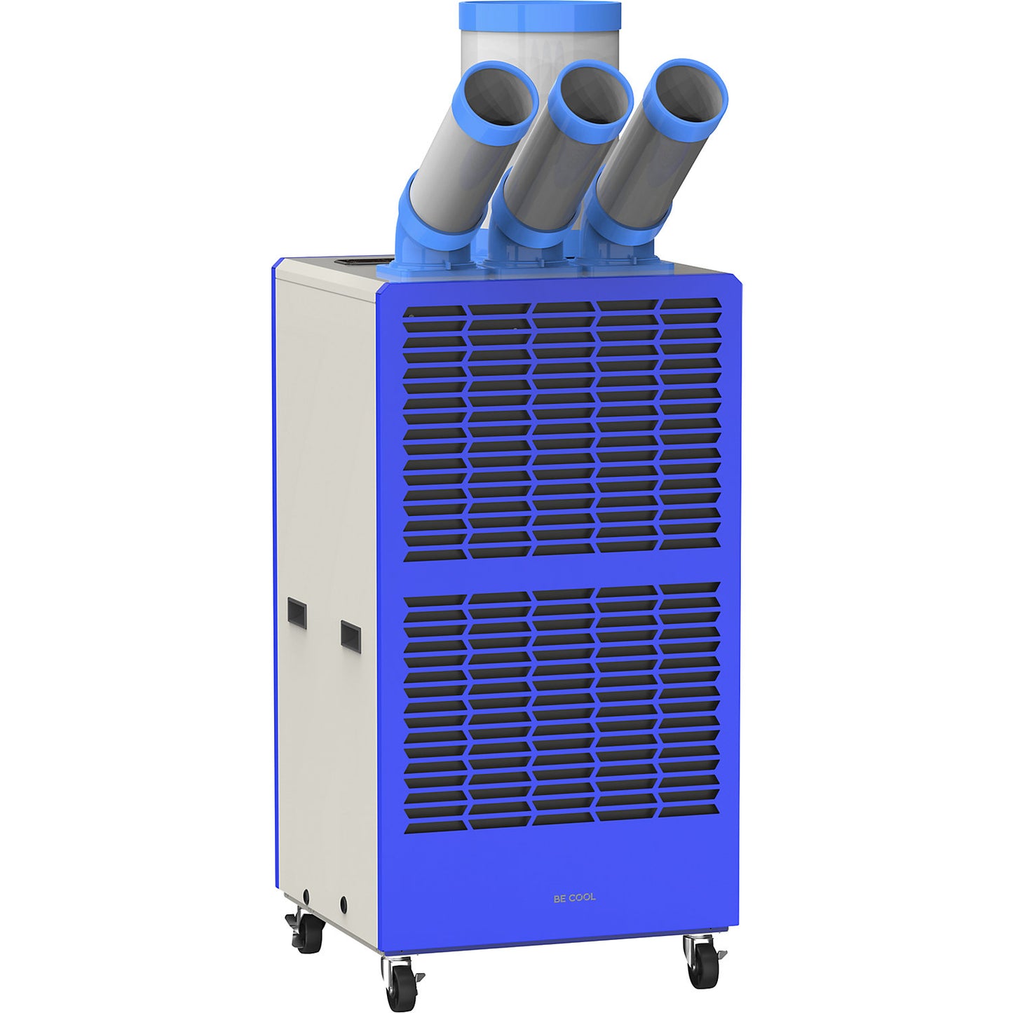 21,000 BTU industrial air conditioner, for room size 57 m², grey/blue.