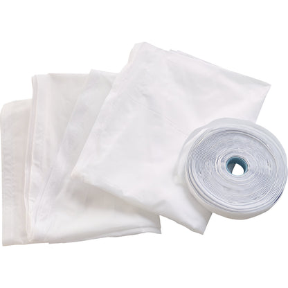 Roof window seal, HxWxD 2000 x 390 x 3 mm, white.