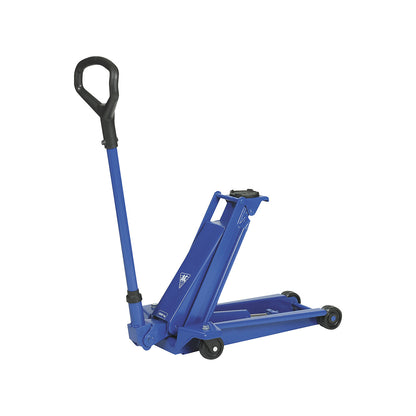 Hydraulic trolley jack DK20Q, for passenger cars and small vans, load capacity 2000 kg.