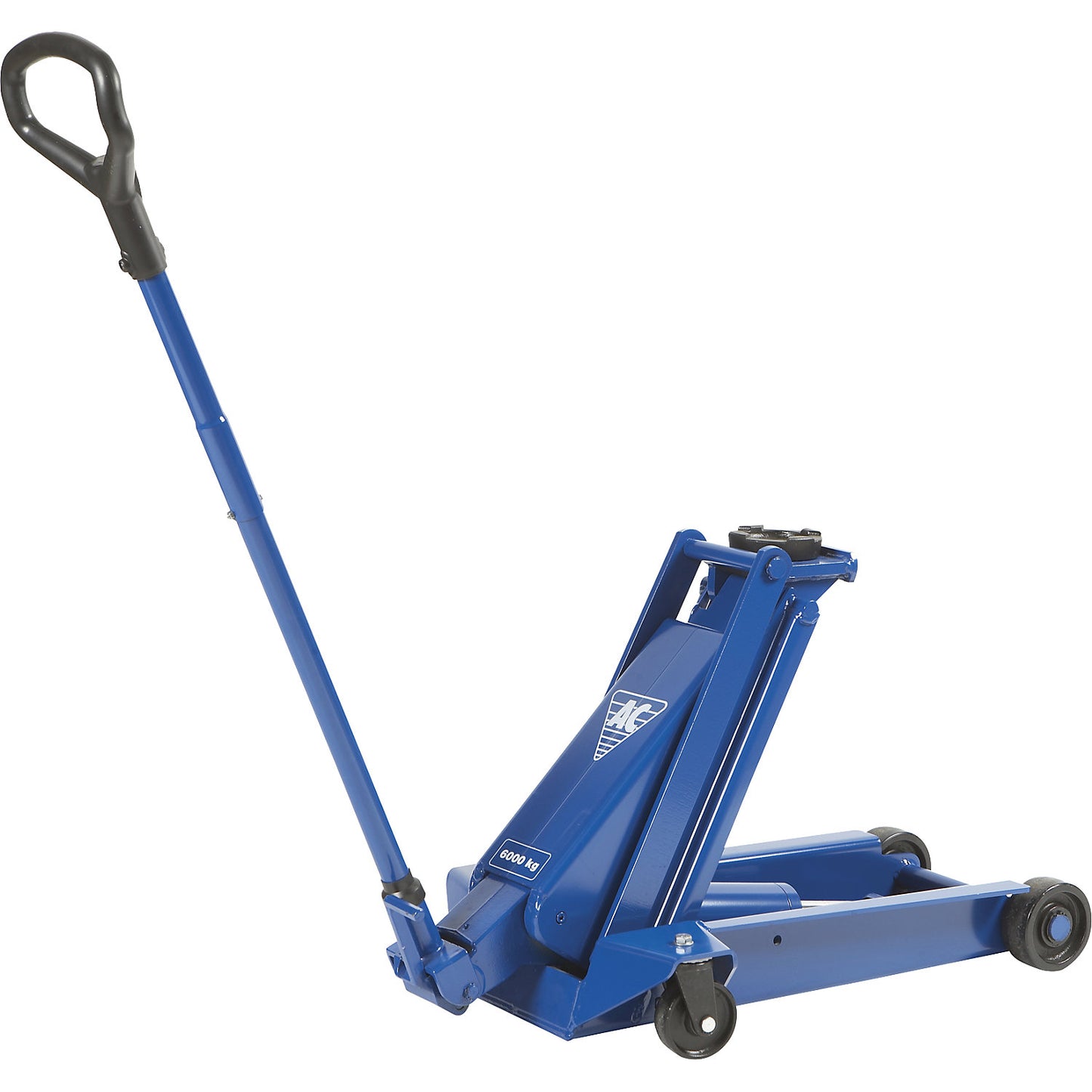 Hydraulic trolley jack, for trucks, agricultural and construction machinery, max. load 6000 kg.