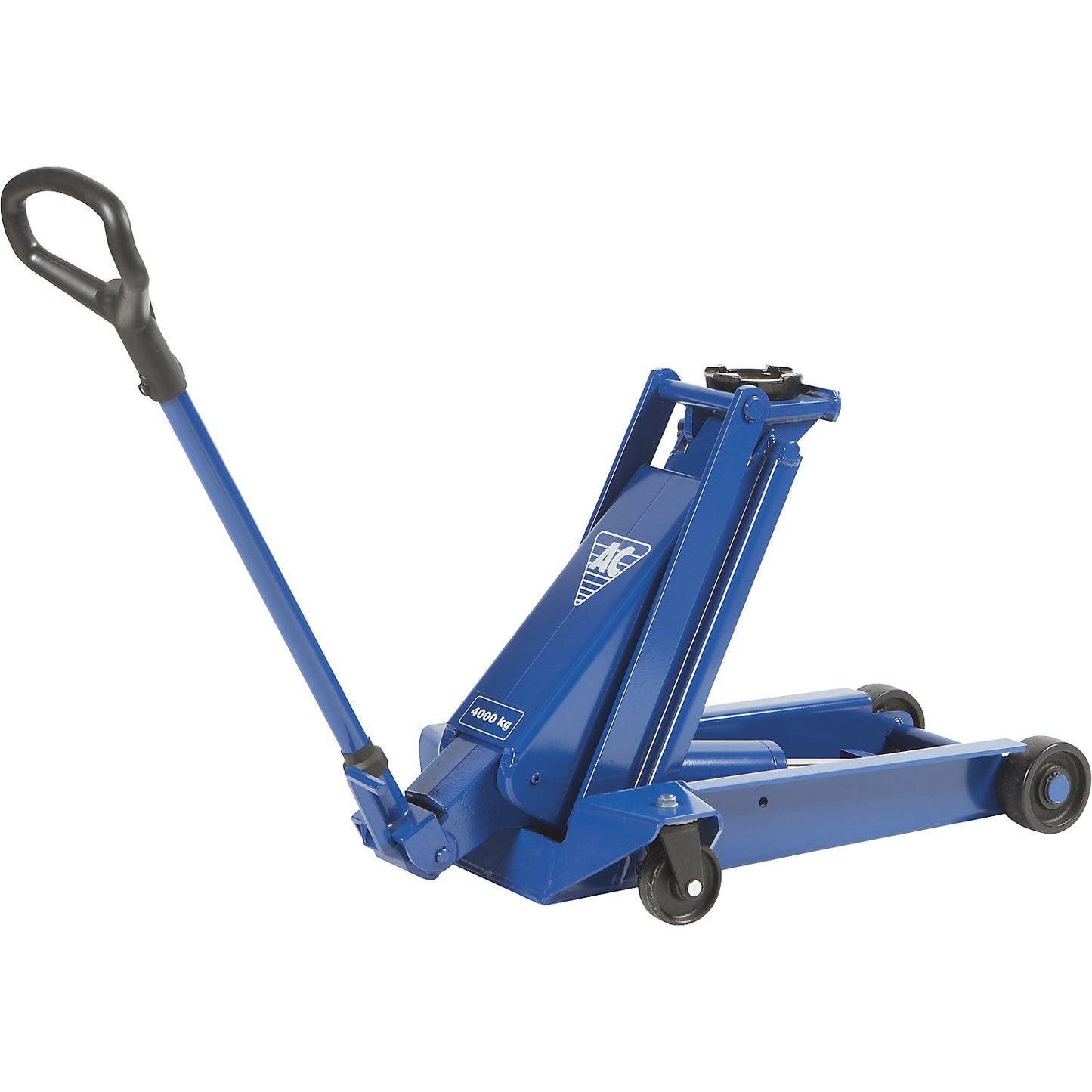 Hydraulic trolley jack, for trucks, agricultural and construction machinery, max. load 4000 kg.