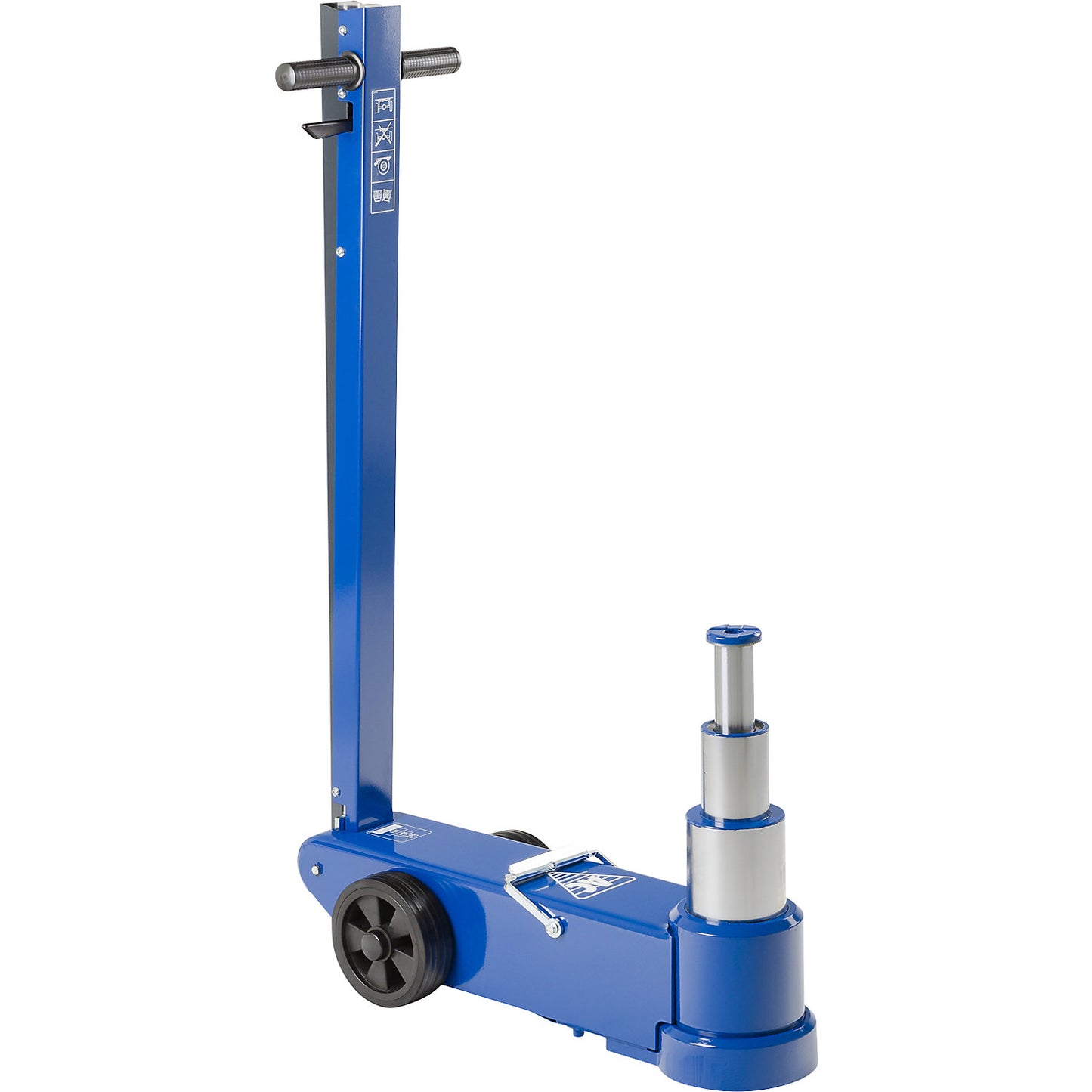Air-hydraulic car jack 50-2/3, 3-stage, max. load 50000 / 25000 / 10000 kg, large lifting height.