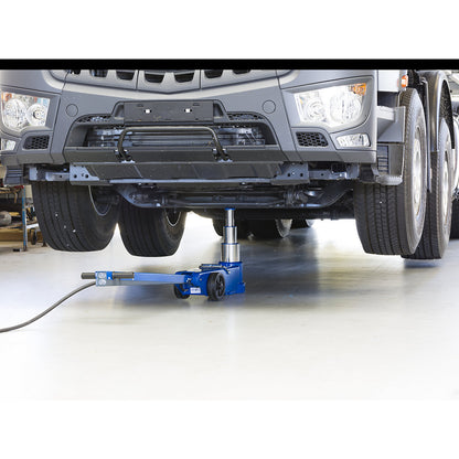 Air-hydraulic car jack 50-2/3, 3-stage, max. load 50000 / 25000 / 10000 kg, large lifting height.