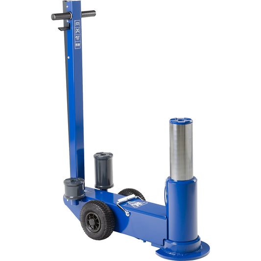 Air-hydraulic car jack 65-1, 1-stage, max. load 65000 kg, large lifting height.